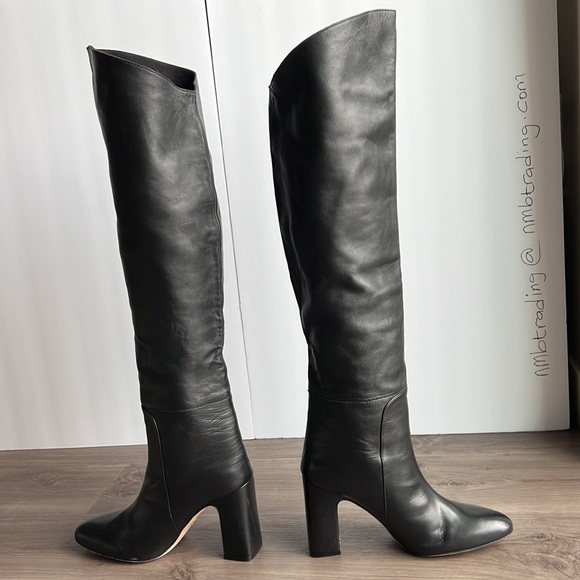 Stuart Weitzman size 10M soft genuine black leather made in Spain knee hi boots - Picture 8 of 16